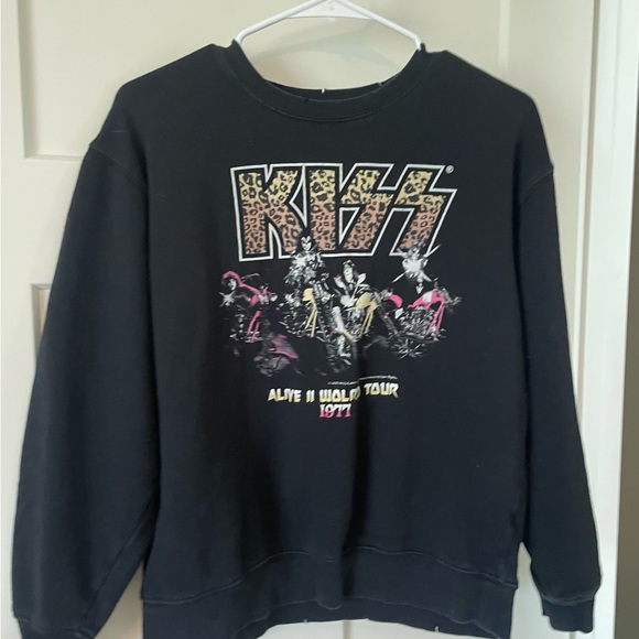 Vinyl Icons KISS Black Women’s Sweatshirt - Picture 1 of 3